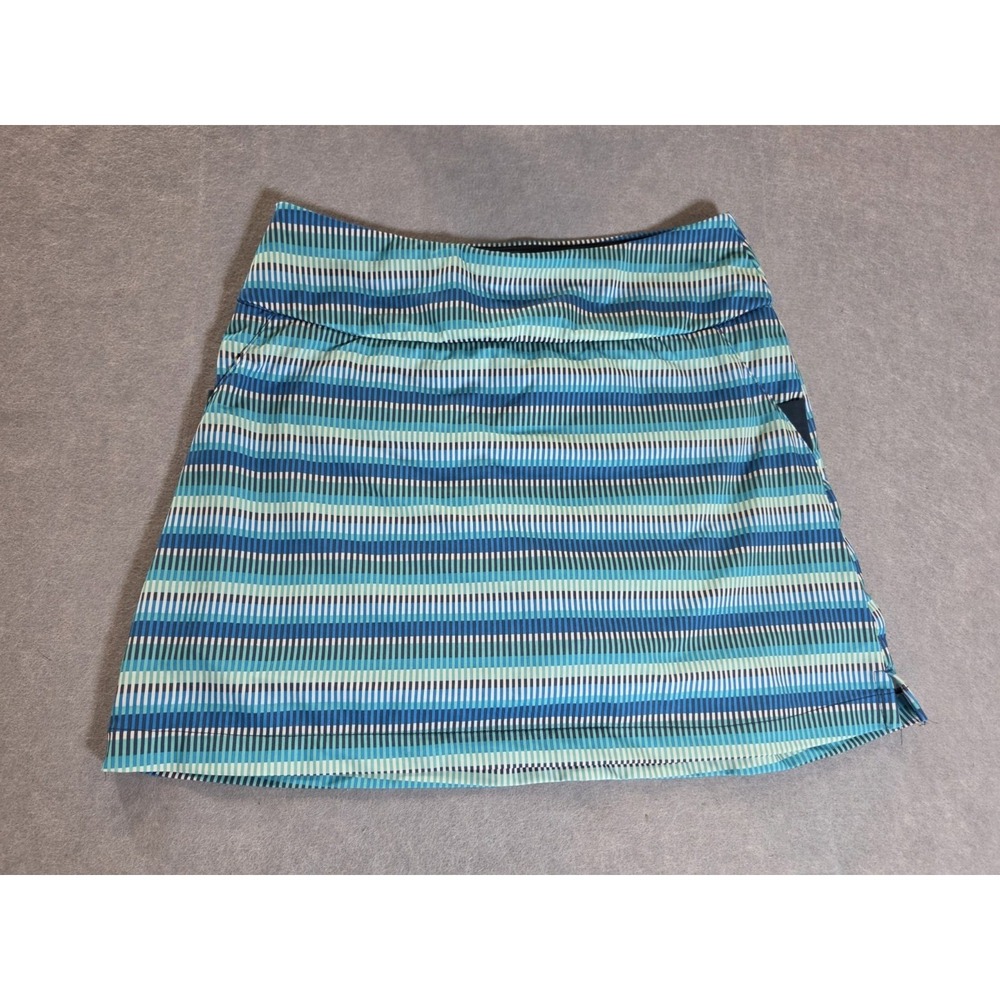 Adidas Women's S Ultimate 365 Printed Skort Athletic Skirt Blue Stripe